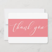 LOGO THANK YOU エレガントWrithal Pink サンキューカード (裏面)