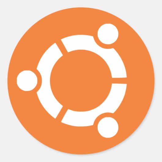 Logo Ubuntu ラウンドシール (正面)
