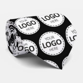 Logo Upload Custom Business Black Neck Tie ネクタイ (ロール)