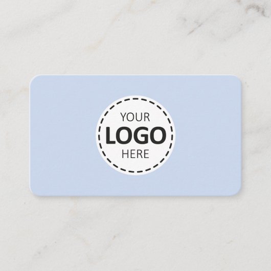 Logo Upload Modern Simple Appointment Baby Blue 名刺 (正面)