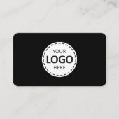 Logo Upload Modern Simple Appointment Black 名刺 (正面)