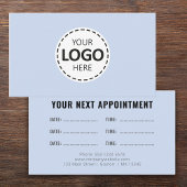 Logo Upload Modern Simple Appointment Blue 名刺