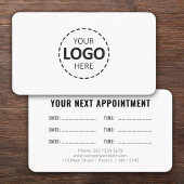 Logo Upload Modern Simple Appointment White 名刺