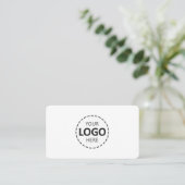 Logo Upload Modern Simple Appointment White 名刺 (スタンド正面)