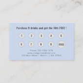 Logo Upload Modern Simple Baby Blue Loyalty 名刺 (裏面)