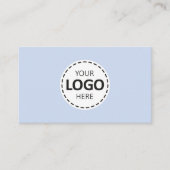 Logo Upload Modern Simple Baby Blue Loyalty 名刺 (正面)