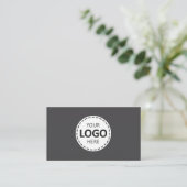Logo Upload Modern Simple Gray Loyalty 名刺 (スタンド正面)
