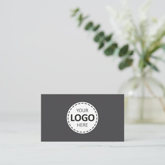 Logo Upload Modern Simple Gray Loyalty 名刺 (スタンド正面)