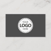 Logo Upload Modern Simple Gray Loyalty 名刺 (正面)