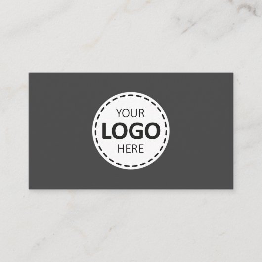 Logo Upload Modern Simple Gray Loyalty 名刺 (正面)