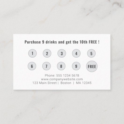 Logo Upload Modern Simple Loyalty 名刺 (裏面)