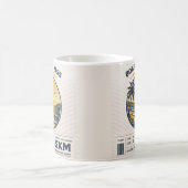 Logo Voyage Saint Martin SXM Vintage コーヒーマグカップ (中央)