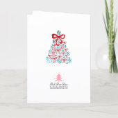 Logo Whimsical Charming Christmas Tree Business シーズンカード (裏面)