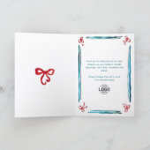 Logo Whimsical Charming Christmas Tree Business シーズンカード (内部)