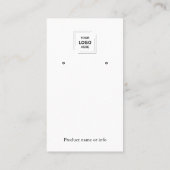 Logo White Stud Earring Jewelry Display Card  名刺 (裏面)