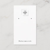 Logo White Stud Earring Jewelry Display Card  名刺 (正面)