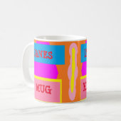 LOGO with Janes nameおもしろいデザイン混色 コーヒーマグカップ (正面左)