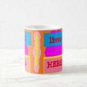 LOGO with Janes nameおもしろいデザイン混色 コーヒーマグカップ (中央)