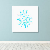 Logo with x mark -CUSTOMIZED キャンバスプリント (インサイチュ (ウッドフロア))