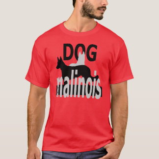 logodogmalinois4 tシャツ