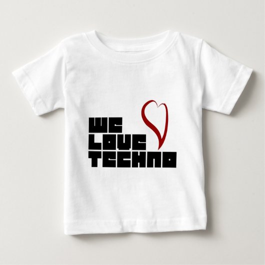 Logotipo私達愛テクノ ベビーTシャツ (正面)