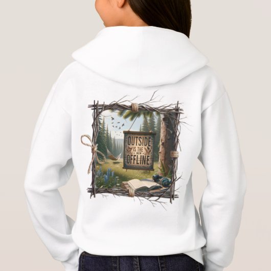 Logs & Lazy Mornings Hoodie – Cozy Campfire Style (裏面)