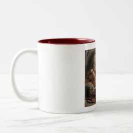 Logs & Lazy Mornings Mug – Cozy Camp Coffee Escape ツートーンマグカップ