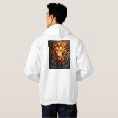 "Loinお洒落デザインジャケット：スタイルとFの融合 パーカ (裏面フル)