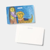 Lois セラピードッグ - 子供たちのためのアート CHOC バッジ (正面＆裏面)