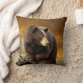 Lois Bryan著野生のツキノワグマの枕 クッション (ブランケット)