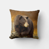 Lois Bryan著野生のツキノワグマの枕 クッション (正面)