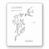 L'oiseau et le bouquet, by Apolinaire シール (正面)