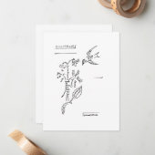 L'oiseau et le bouquet, by Apolinaire ノートカード (正面/裏面インサイチュ)