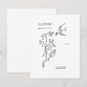 L'oiseau et le bouquet, by Apolinaire ノートカード (正面/裏面)