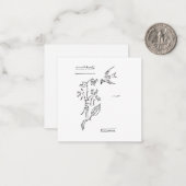 L'oiseau et le bouquet, by Apolinaire ノートカード (正面/裏面インサイチュ)