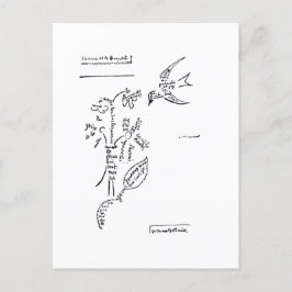 L'oiseau et le bouquet, by Apolinaire ポストカード