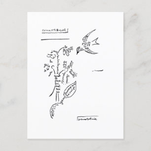 L'oiseau et le bouquet, by Apolinaire ポストカード