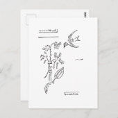 L'oiseau et le bouquet, by Apolinaire ポストカード (正面/裏面)