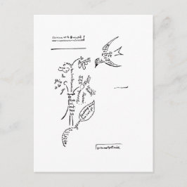 L'oiseau et le bouquet, by Apolinaire ポストカード