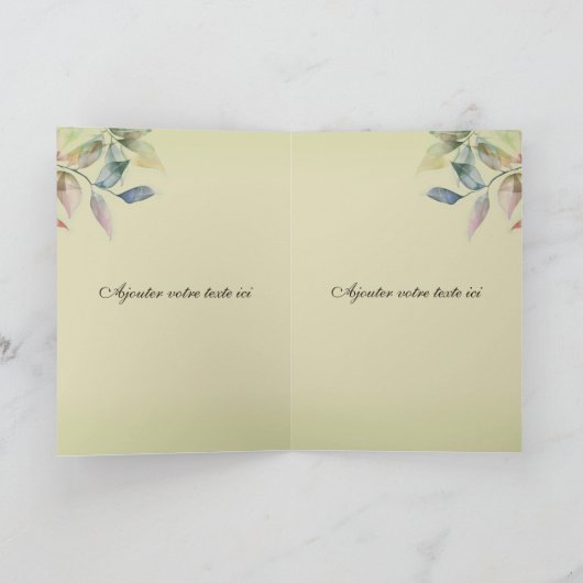 L'oiseau paisible カード (内部)