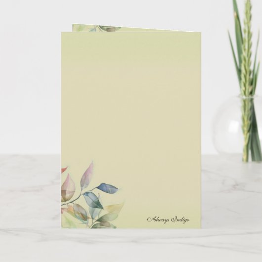 L'oiseau paisible カード (裏面)