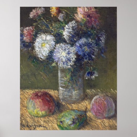 Loiseau - Still Life, Boquet Of Flowers and Fruit ポスター (正面)