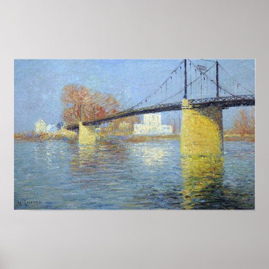 Loiseau - The Suspendu Bridge At Triel Sur Seine . ポスター (正面)