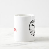 LOLの激怒の顔 コーヒーマグカップ (中央)