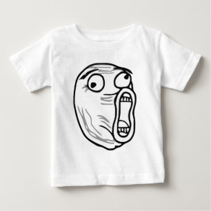 LOLの笑いの騒々しい激怒の顔のミーム ベビーTシャツ