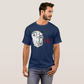 LOLの笑いの騒々しい激怒の顔のミーム Tシャツ (正面フル)