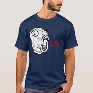 LOLの笑いの騒々しい激怒の顔のミーム Tシャツ