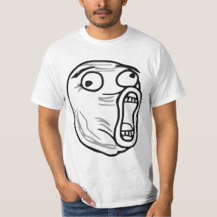 LOLの笑いの騒々しい激怒の顔のミーム Tシャツ