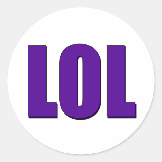 LOLの紫色 ラウンドシール (正面)