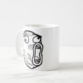 lolの顔のミームのユーモアのroflのomgのomfg コーヒーマグカップ (正面左)